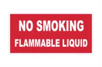 No Smoking flammable liquid