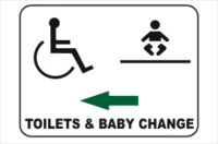 Toilet and baby change sign