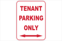 Tenant Parking Only sign