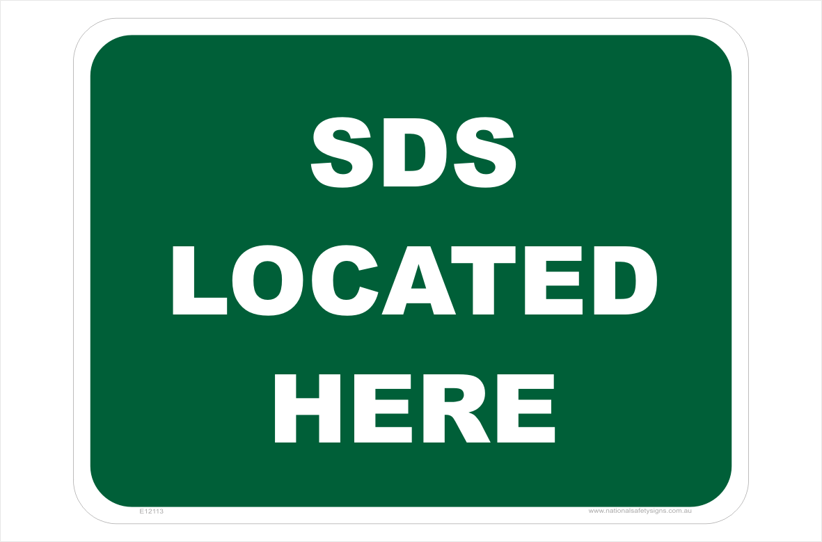 SDS Located Here sign E12113 - National Safety Signs