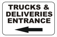 Truck and Deliveries Entrance