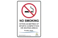 TAS No Smoking within 20 metres of sports area