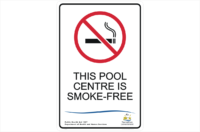 TAS This pool is Smoke Free sign