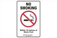 Vic No Smoking within 10 metres of skate park
