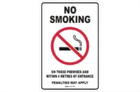 VIC No Smoking Within 4 Metres sign