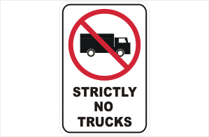 no trucks sign
