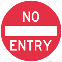 R2-4 No Entry Sign