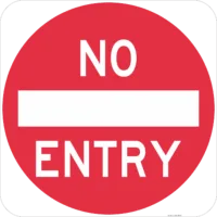 R2-4 No Entry Sign