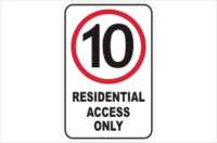 10 KPH Residential Access