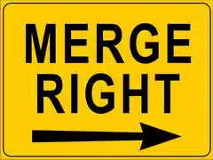 Merge Right Sign