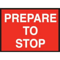 prepare to stop sign