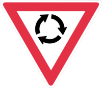 R1-3 Roundabout Triangle sign 750mm High
