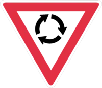 R1-3 Roundabout Triangle sign 750mm High