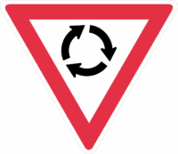 R1-3 Roundabout Triangle sign 750mm High