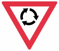 R1-3 Roundabout Triangle sign 750mm High
