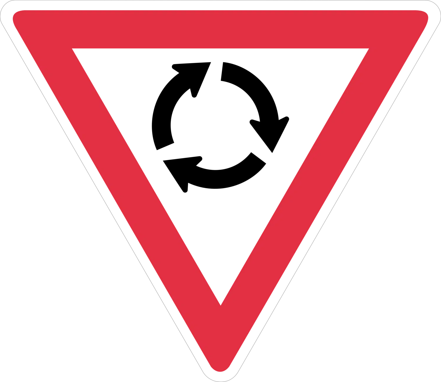 R1-3 Roundabout Triangle sign 750mm High