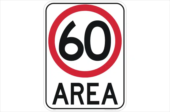 60 KPH Area Sign - Speed Restriction signs - Buy Online
