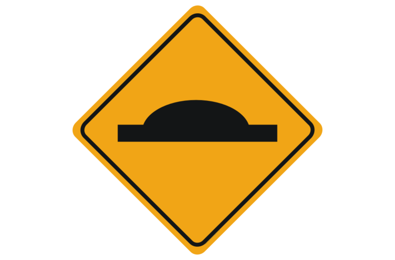 Speed Hump sign
