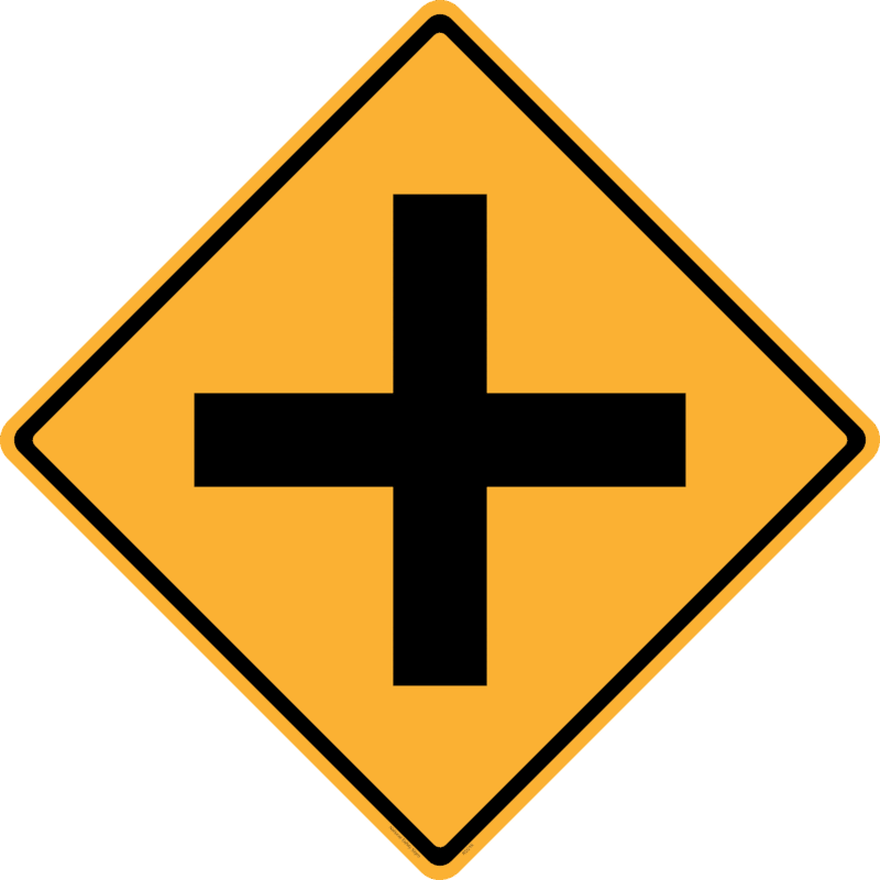 Cross Road Sign     RD216