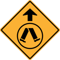 Pedestrian Crossing ahead Sign  RD241