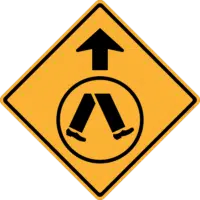 Pedestrian Crossing ahead Sign  RD241