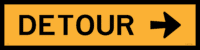 Detour sign 1200 x 300 Corflute  RD304