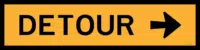 Detour sign 1200 x 300 Corflute  RD304