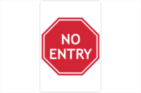 No Entry signs