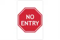 No Entry signs