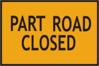 part road closed sign