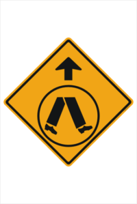 Pedestrian Crossing Ahead sign