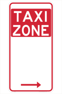 Taxi Zone Parking Sign