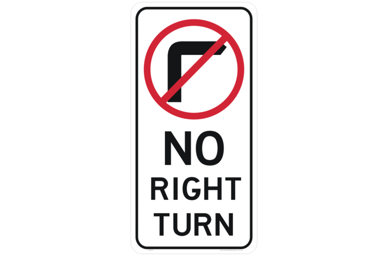 No Right turn Sign
