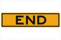 End sign