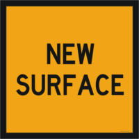 New Surface Roadwork sign