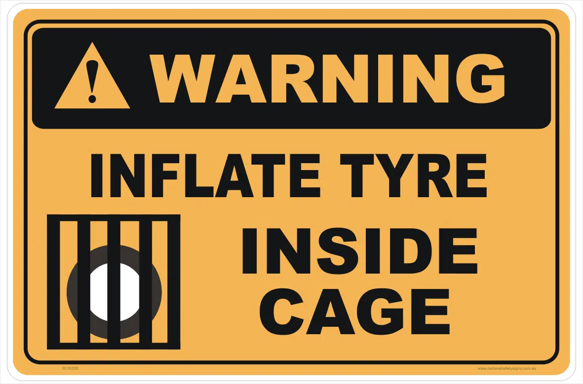 Tyre Explosion Sign
