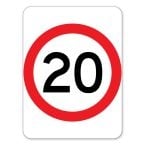 20 kph Sign