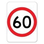 60 kph Sign