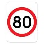 80 kph Sign