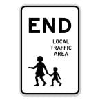 End Local Traffic area Sign