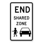 End Shared Zone Sign
