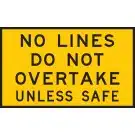 New Work No Lines Marked Roadworks Sign