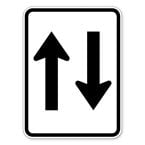 Two Way Arrows sign