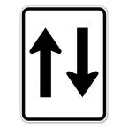 Two Way Arrows sign