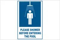 Shower before entering pool