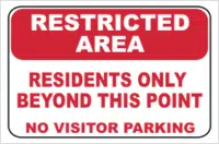 Residents Only Sign