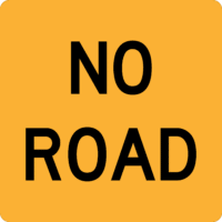 No Road sign  RD346