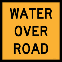 Water Over Road sign  RD348