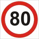 80kph Roadwork Speed Limit Square sign