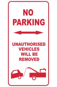 No Parking sign